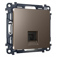 Розетка ethernet rj-45 и со шторками, без рамки ambrella volt quant ma642010